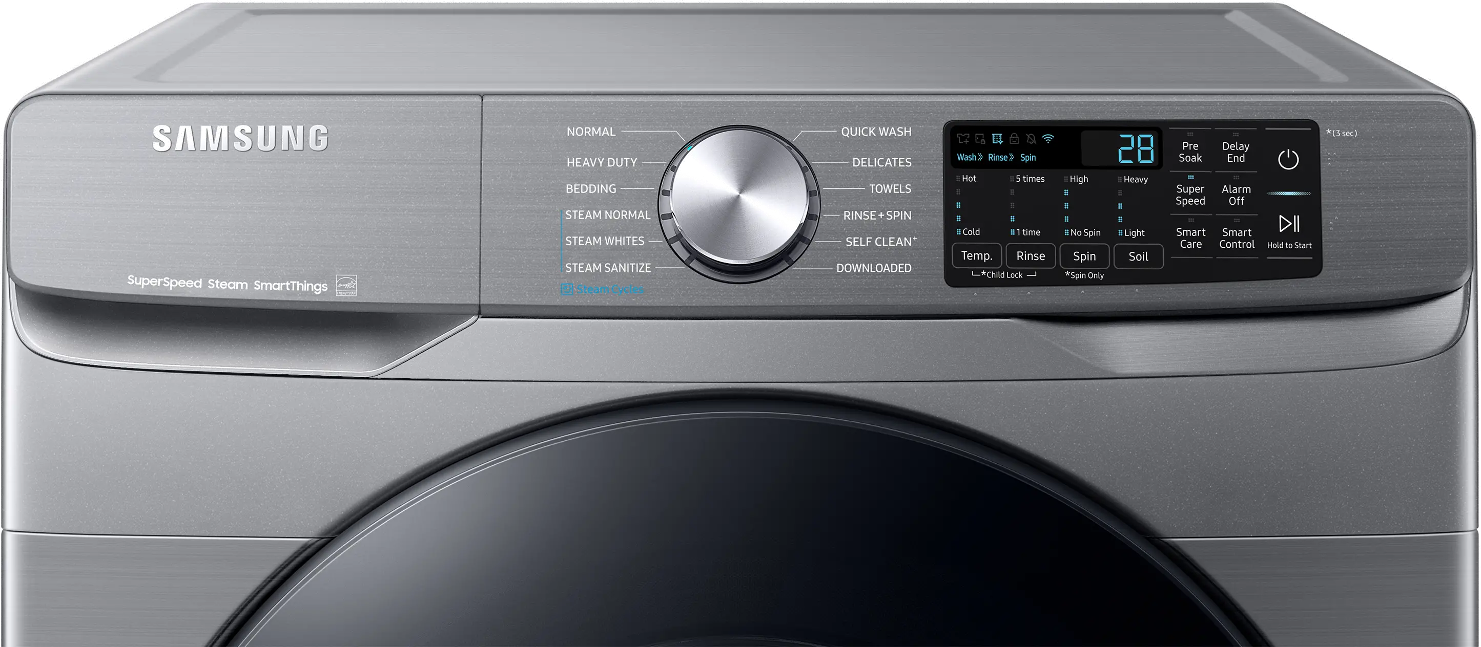 WF45B6300AP Samsung 4.5 cu ft Front Load Washer - Platinum, 45B6300-3