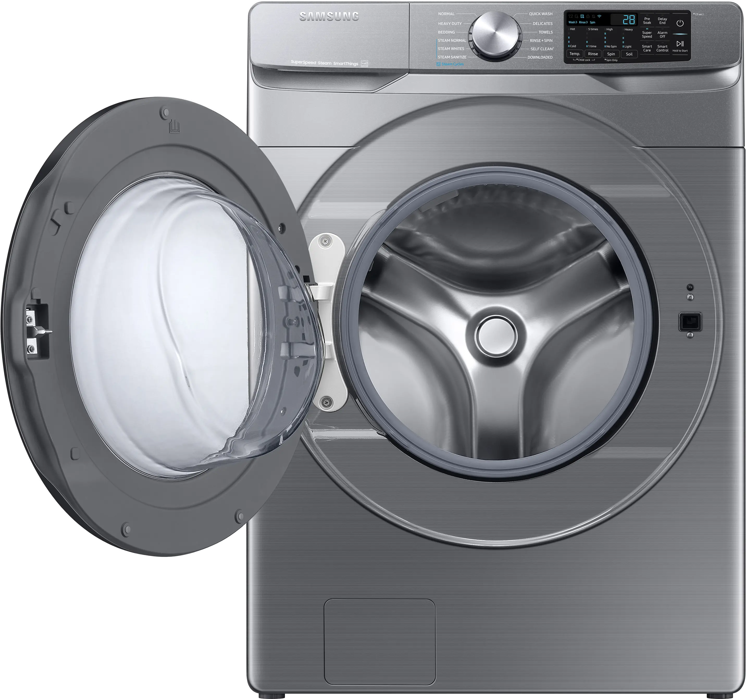 WF45B6300AP Samsung 4.5 cu ft Front Load Washer - Platinum, 45B6300-5
