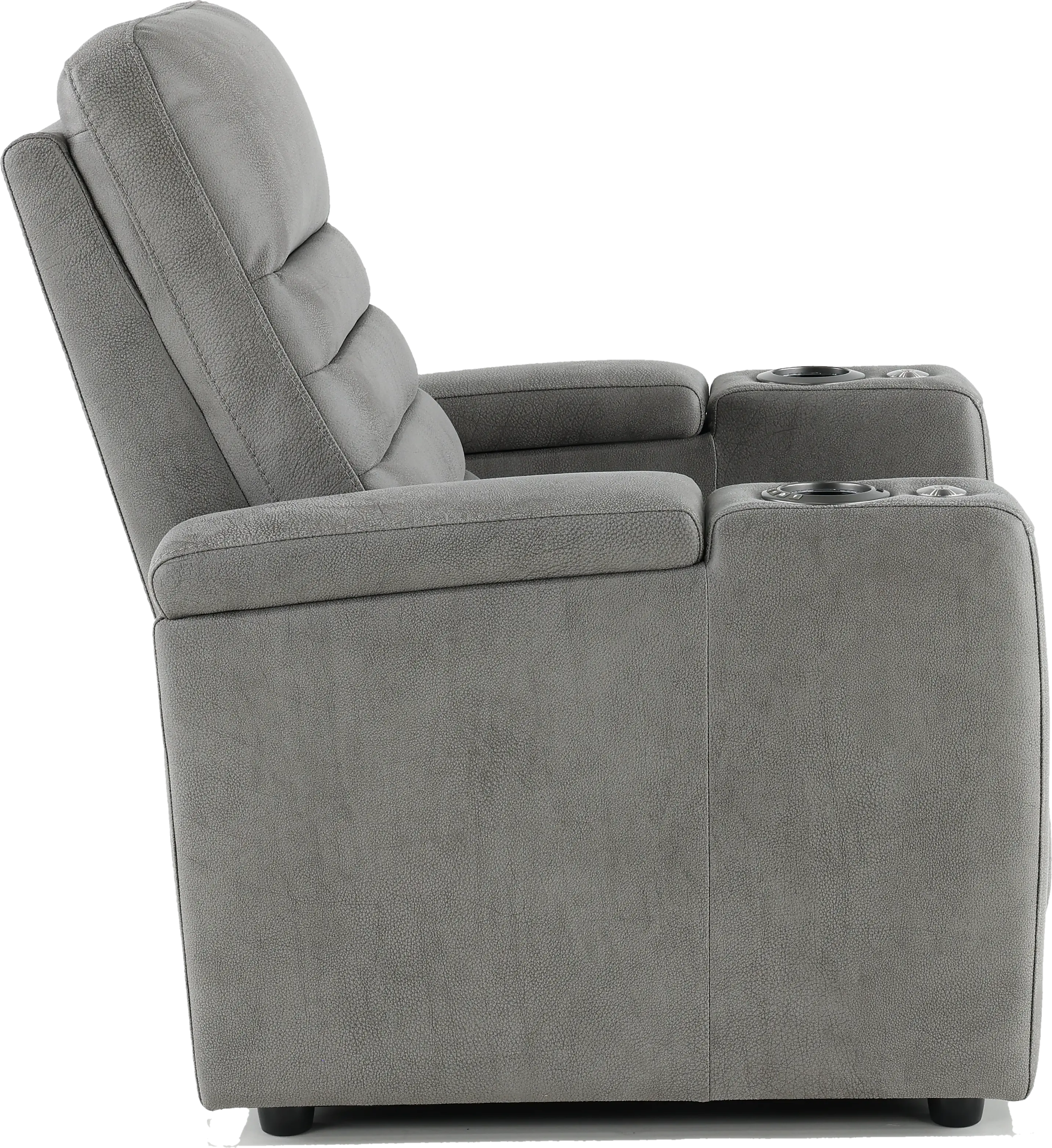Macke Light Gray Power Recliner with Power Headrest-6
