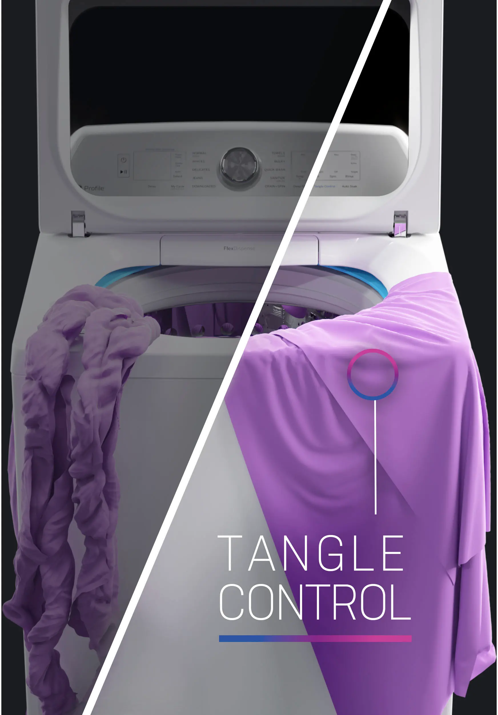 PTW600BPRDG GE Profile Top Load Washer - Diamond Gray PT600BPR-7