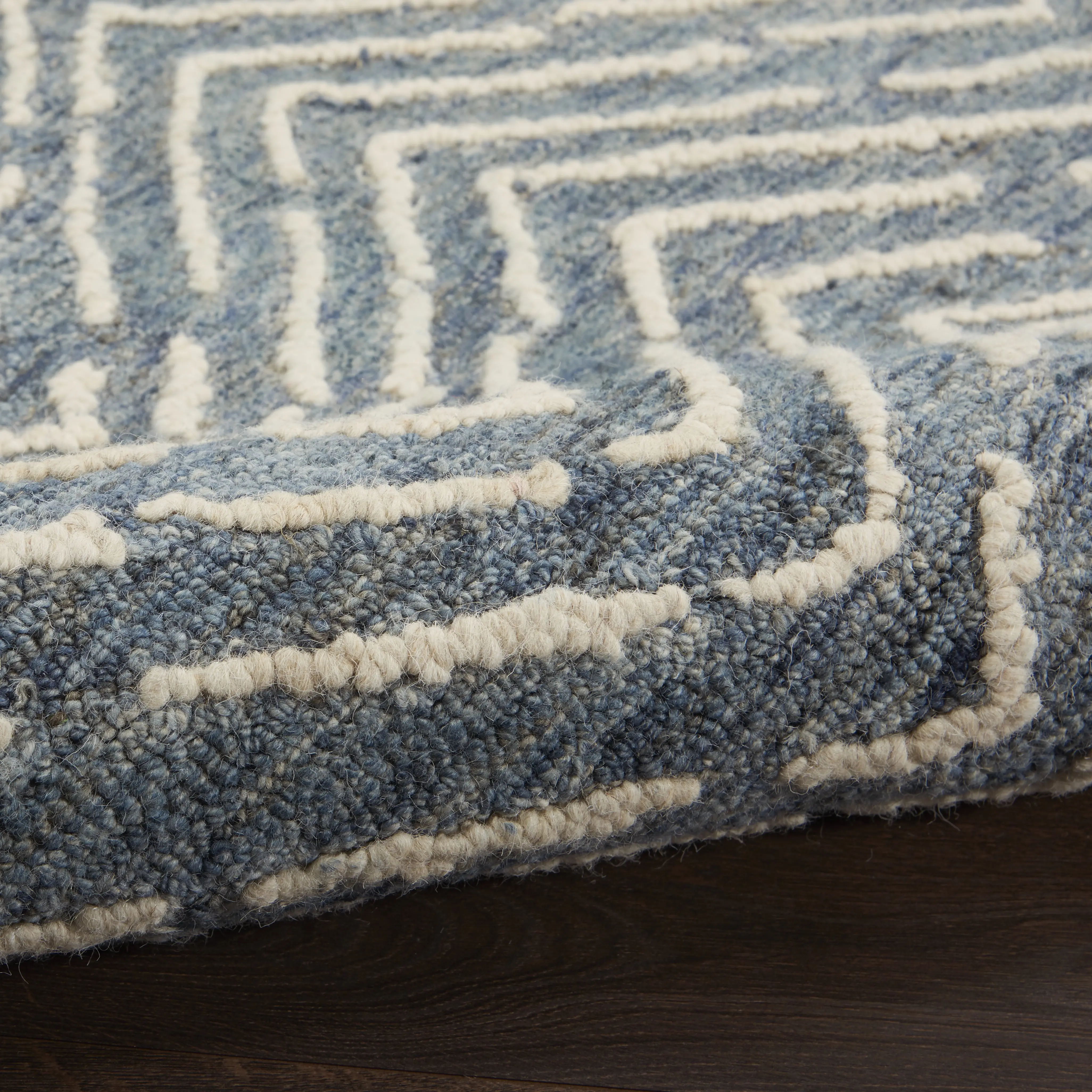 Colorado 5 x 7 Indigo and Ivory Area Rug-4