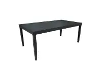 Claudine Black Patio Dining Table