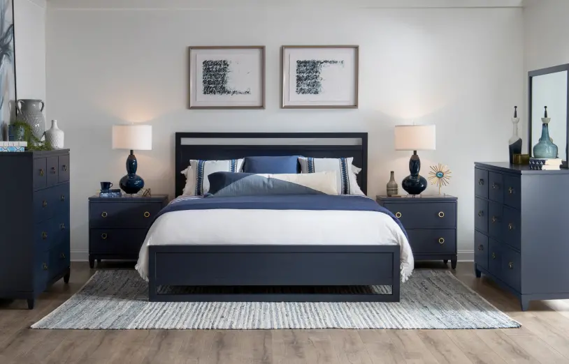 Summerland Blue 4 Piece Queen Bedroom Set-2