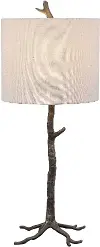 Dark Brown Hand Cast Organic Table Lamp