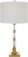 Stacked Crystal Brass 15  Table Lamp