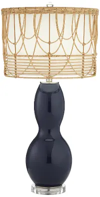 Mila Blue Crystal 30  Table Lamp