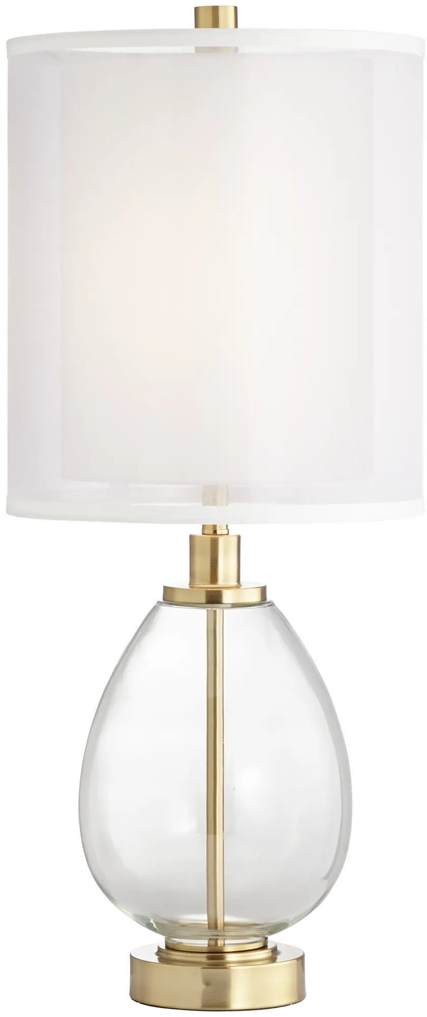 Sophie 29 Inch Glass and Gold Table Lamp-1