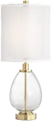 Sophie 29 Inch Glass and Gold Table Lamp