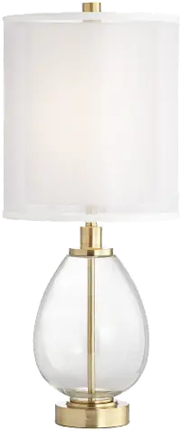 Sophie 29 Inch Glass and Gold Table Lamp