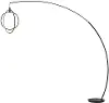 Monita Black Metal Arc Floor Lamp