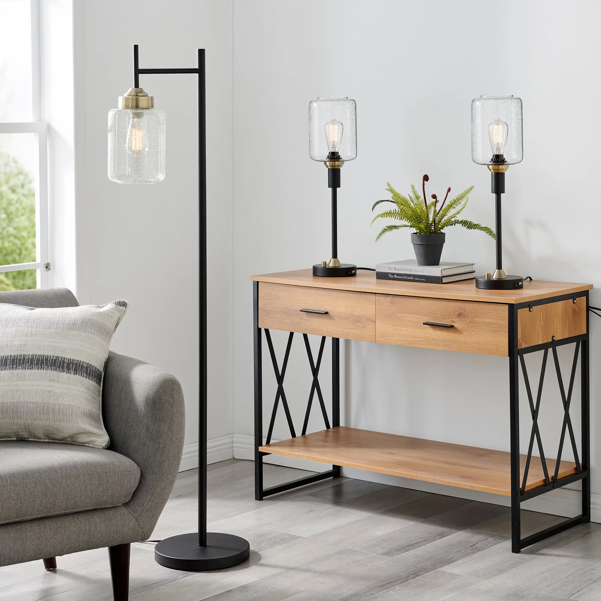 Luken Floor and Table Lamp Set of 3-2
