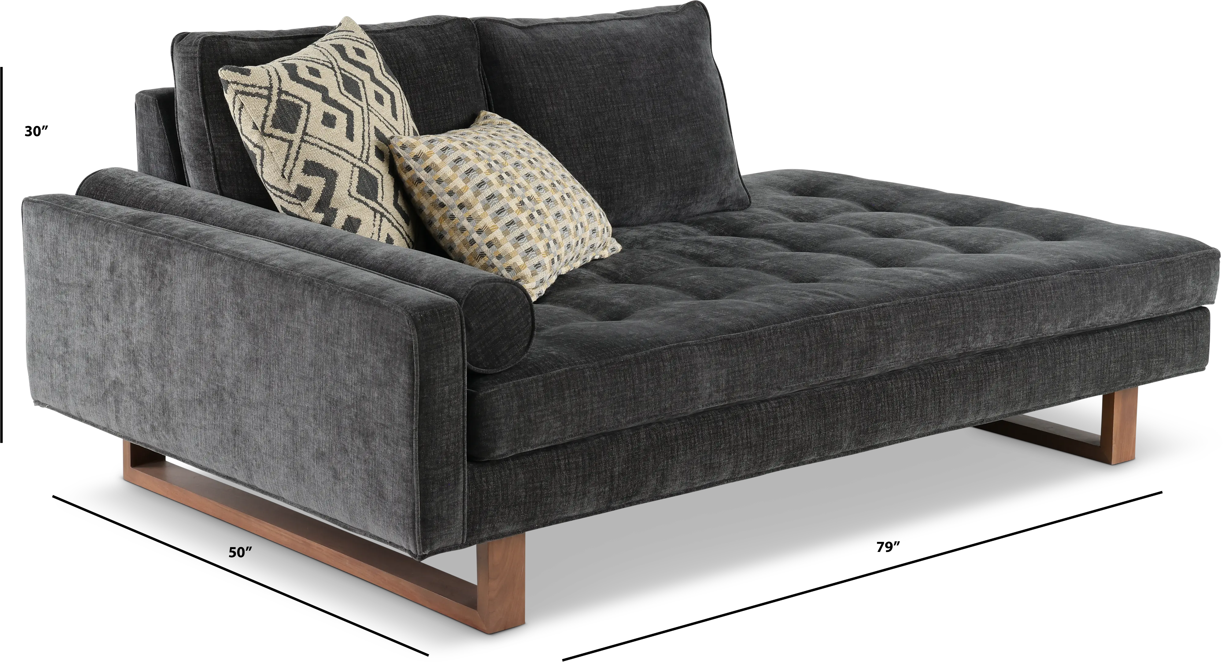Storm Gray Chaise Sofa-3