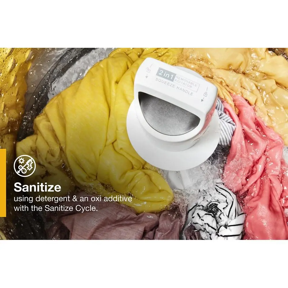 WTW8127LW Whirlpool 5.3 cu ft Top Load Washer with Removable Impeller - White W6605-8