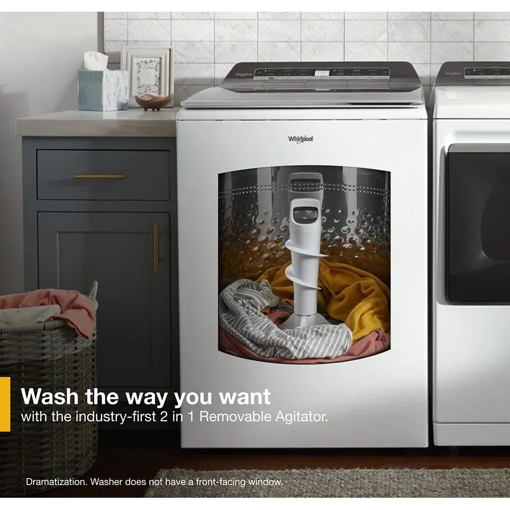 WTW8127LW Whirlpool 5.3 cu ft Top Load Washer with Removable Impeller - White W6605-9