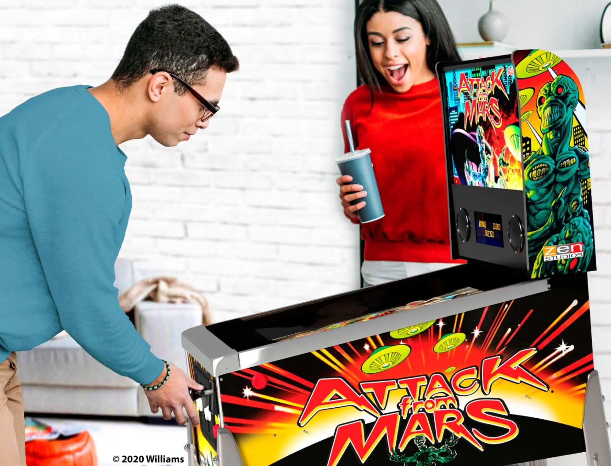 PINBALL/ATTACK_MARS Williams Bally Attack From Mars Pinball Digital-2