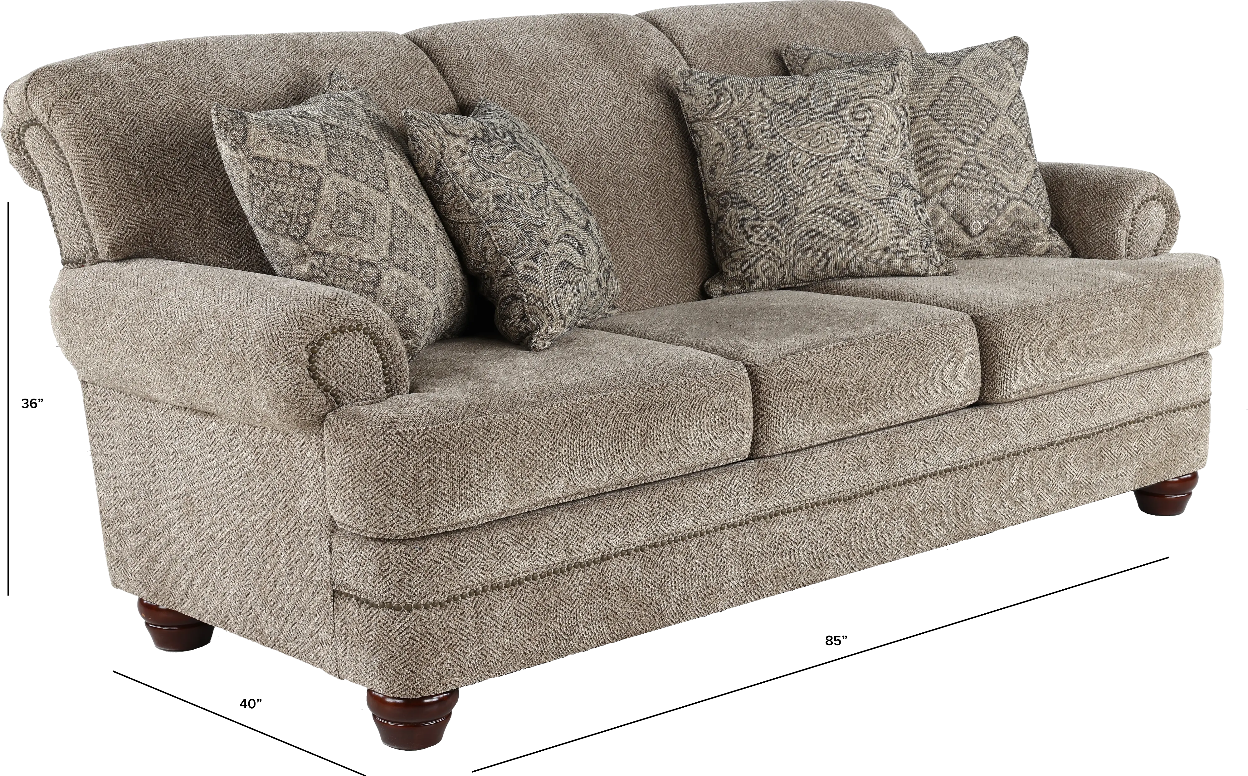 Urban Wheat Brown Sofa-2
