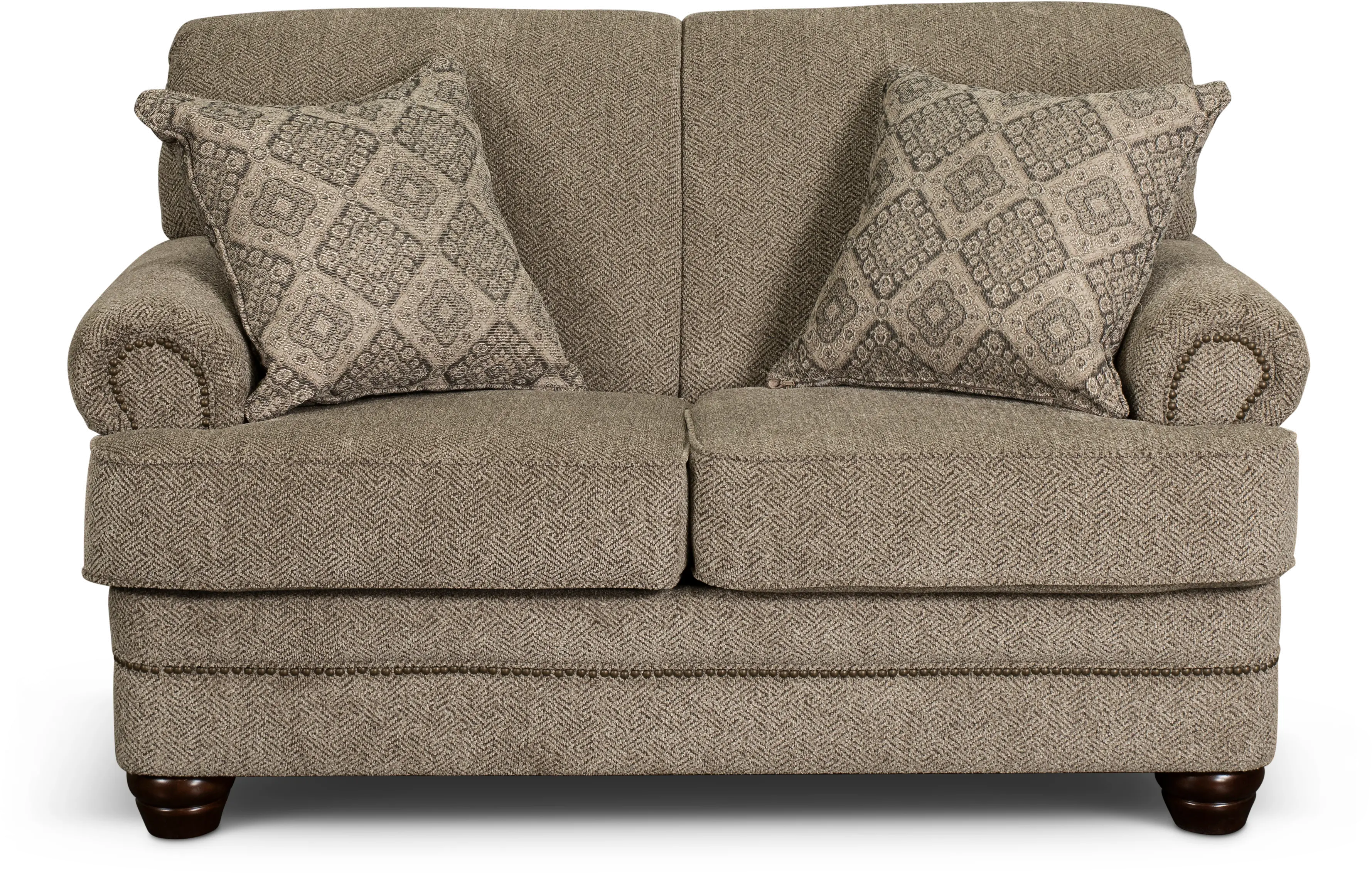 Urban Wheat Brown Loveseat-1