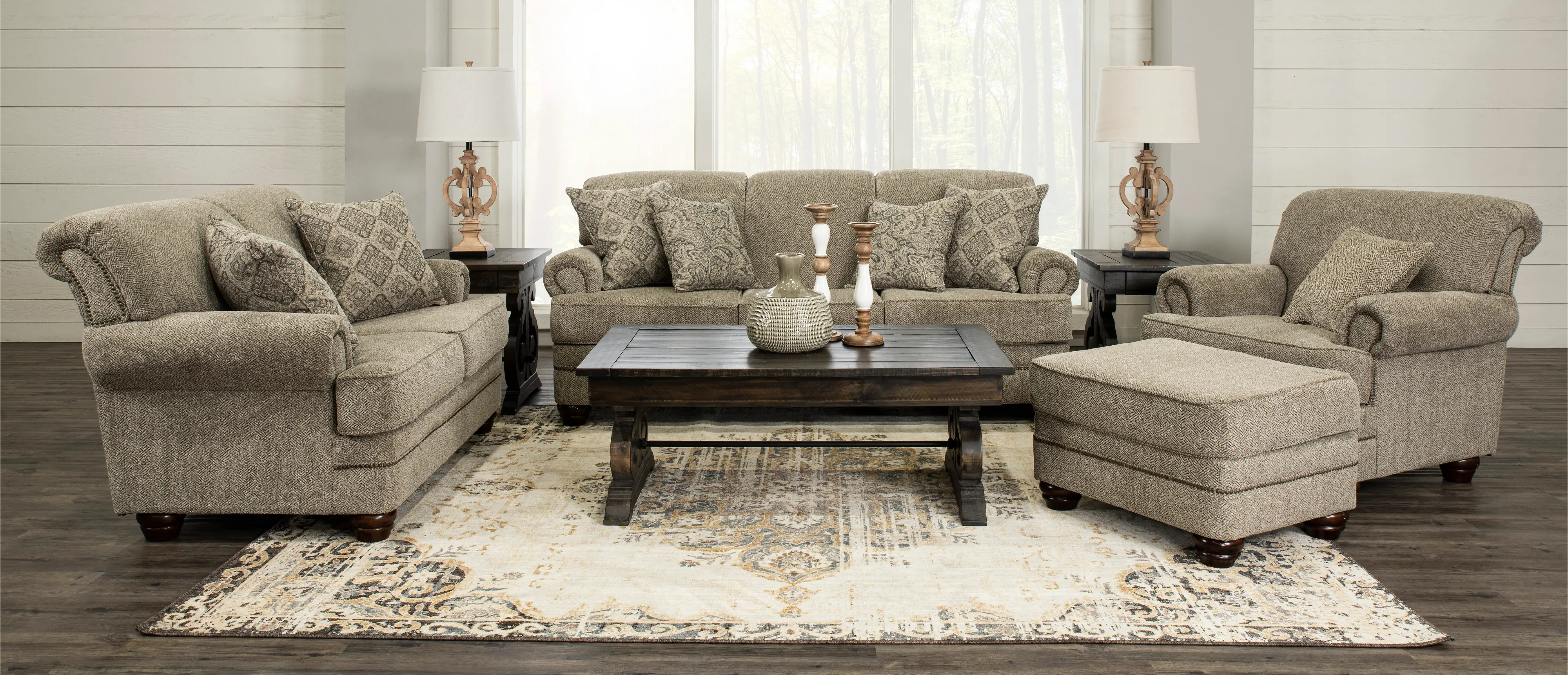 Urban Wheat Brown Loveseat-2
