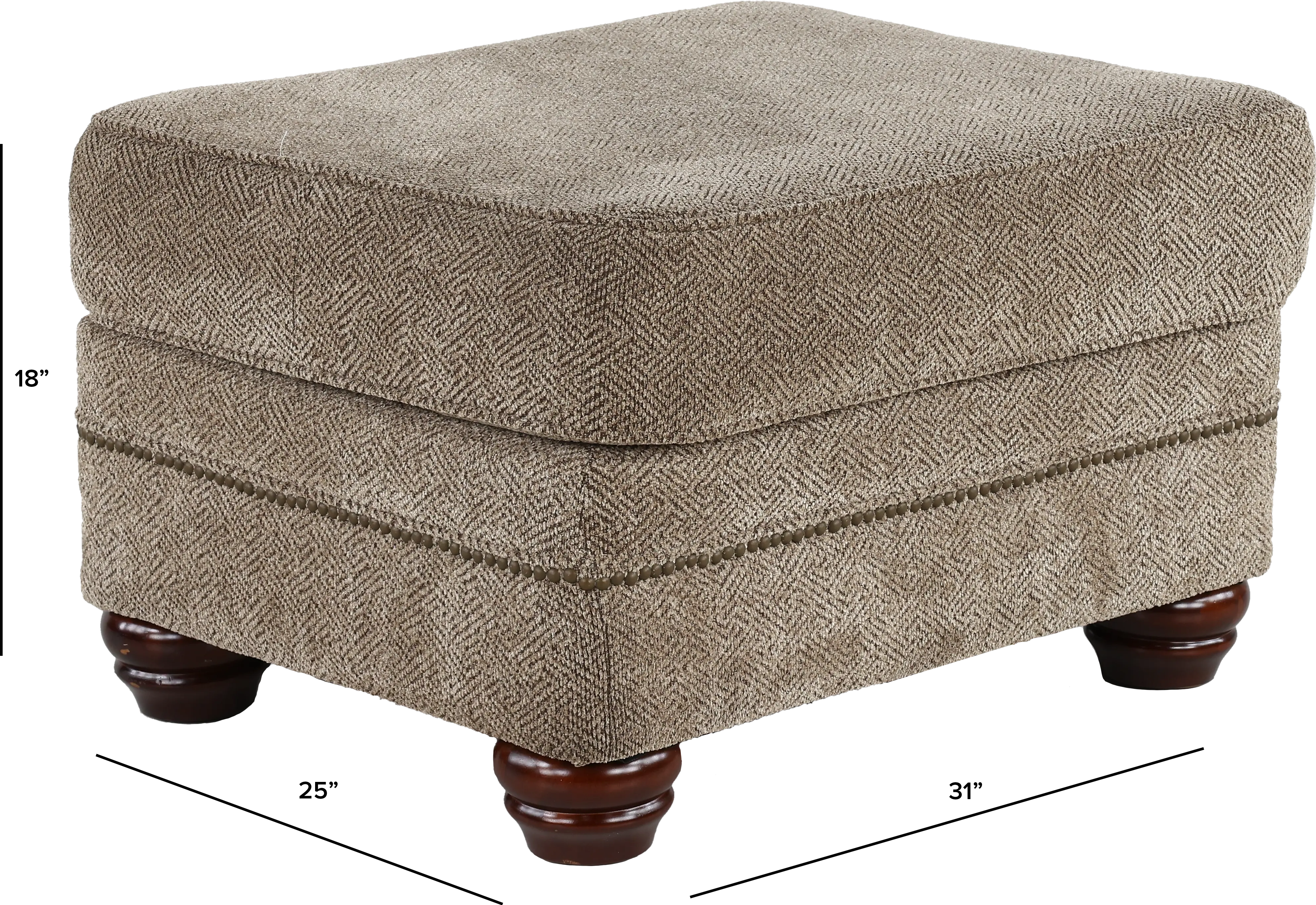 Urban Wheat Brown Ottoman-1