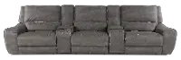 Sauvage Charcoal Gray Power Reclining Home Theater Sectional