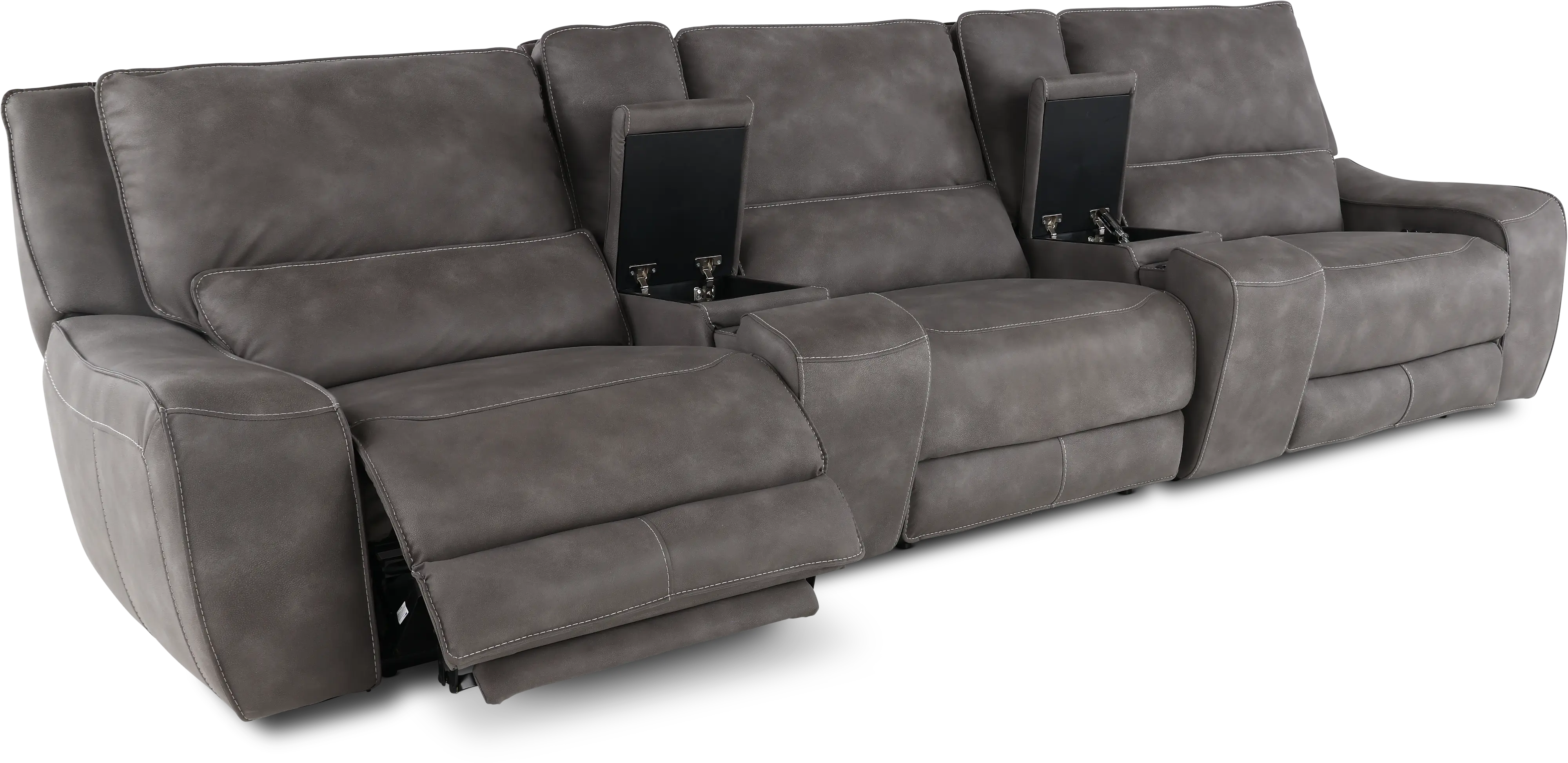 Sauvage Charcoal Gray Power Reclining Home Theater Sectional-5