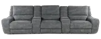Sauvage Coal Power Reclining Home Theater Sectional