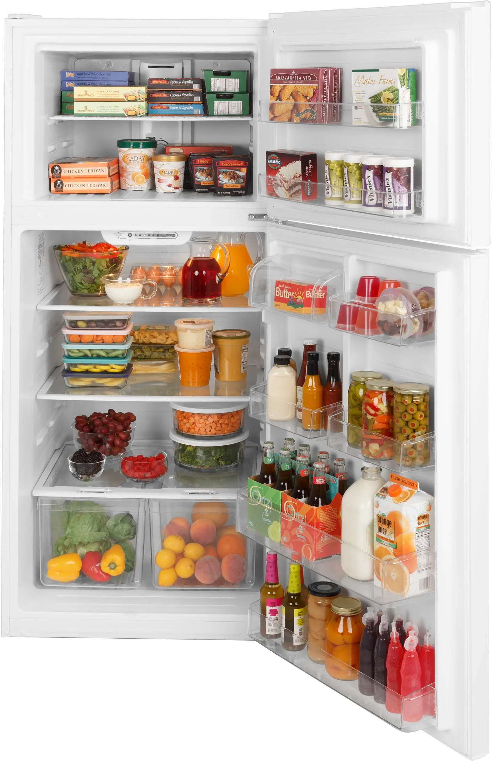 GTE18MTRRWW GE 18 cu ft Top Freezer Refrigerator - 30 W White-3