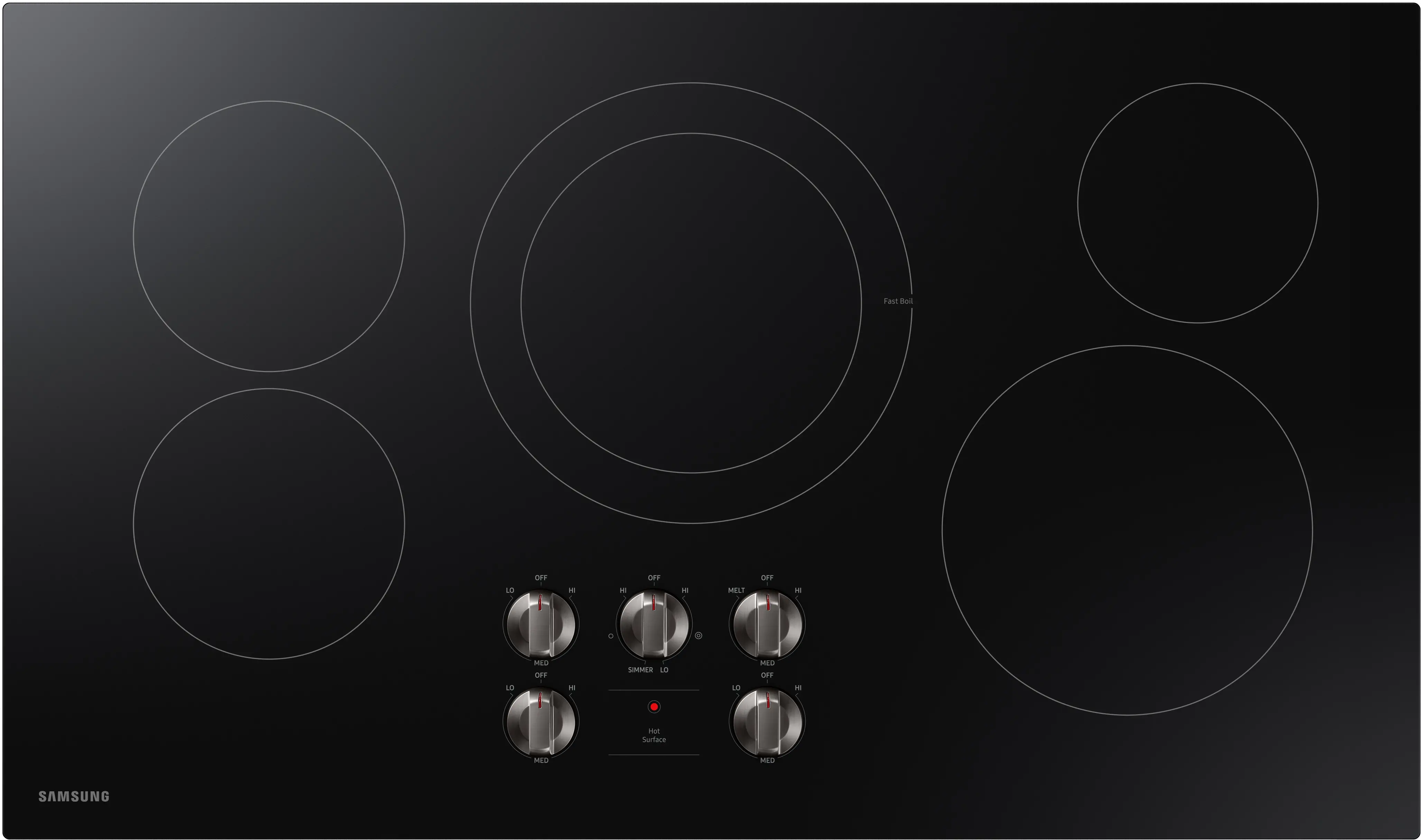 NZ36R5330RK Samsung 36 Inch Electric Cooktop - Black-1