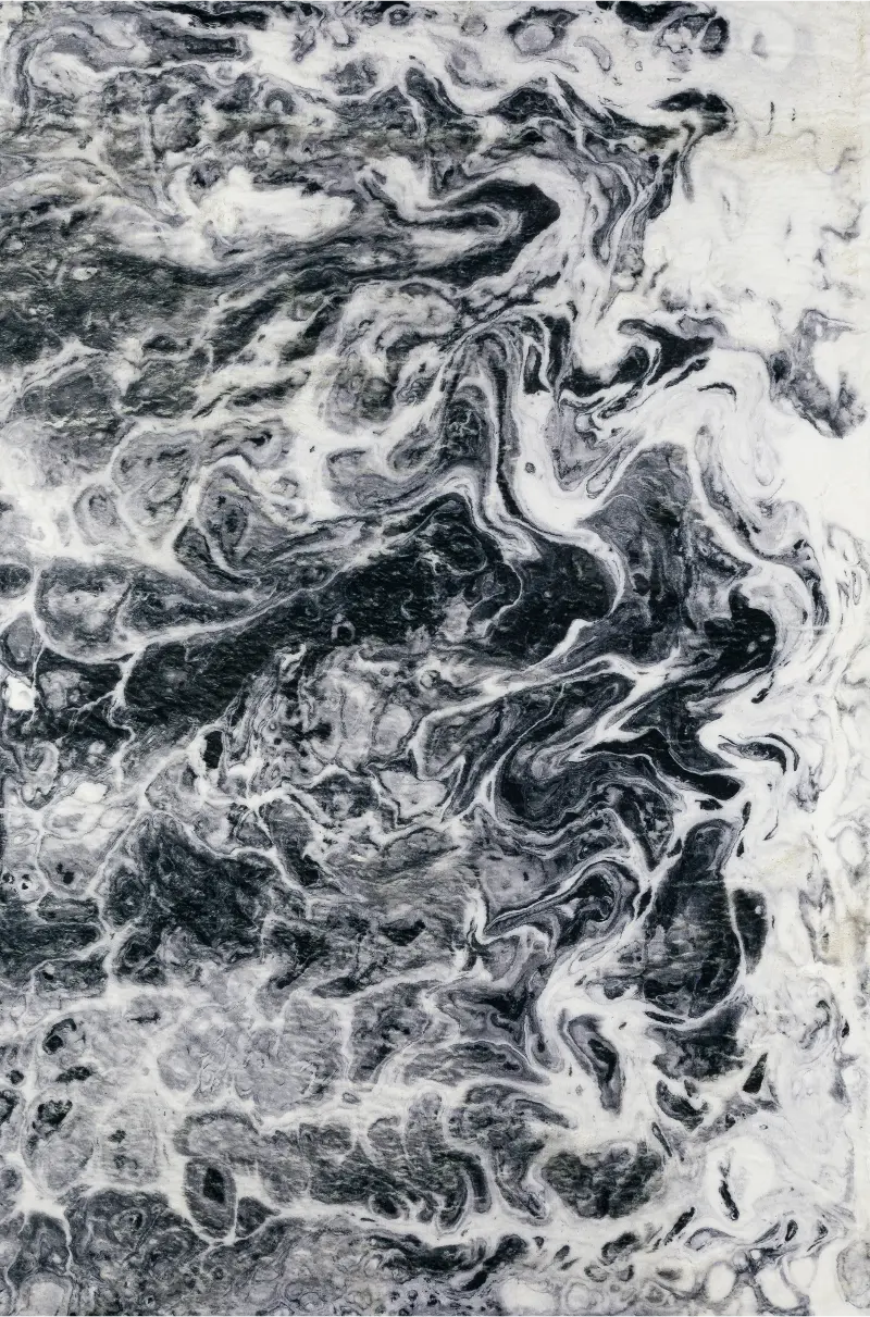 Kikiamo 8 x 10 Black Marble Area Rug