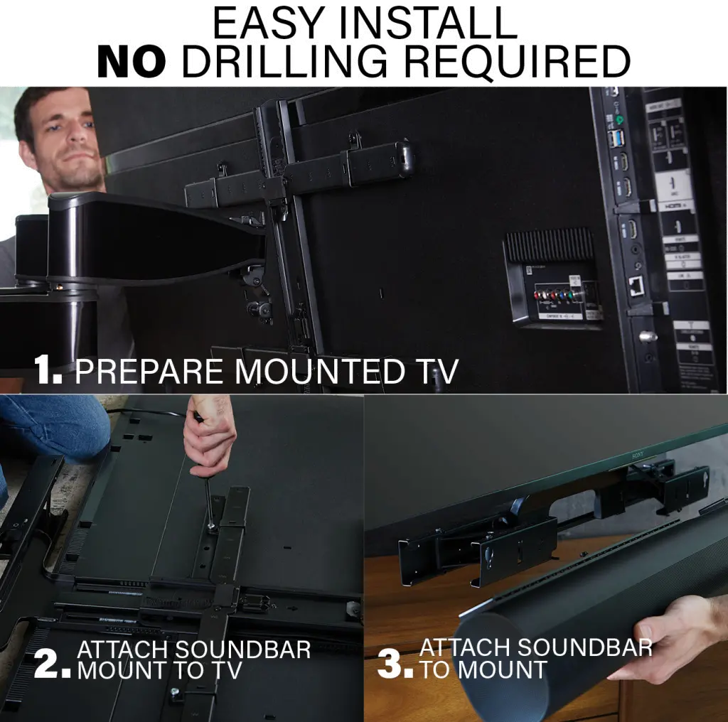 WSSATM1-B2 Extendable Soundbar TV Mount Designed For Sonos Arc Sound Bar-7