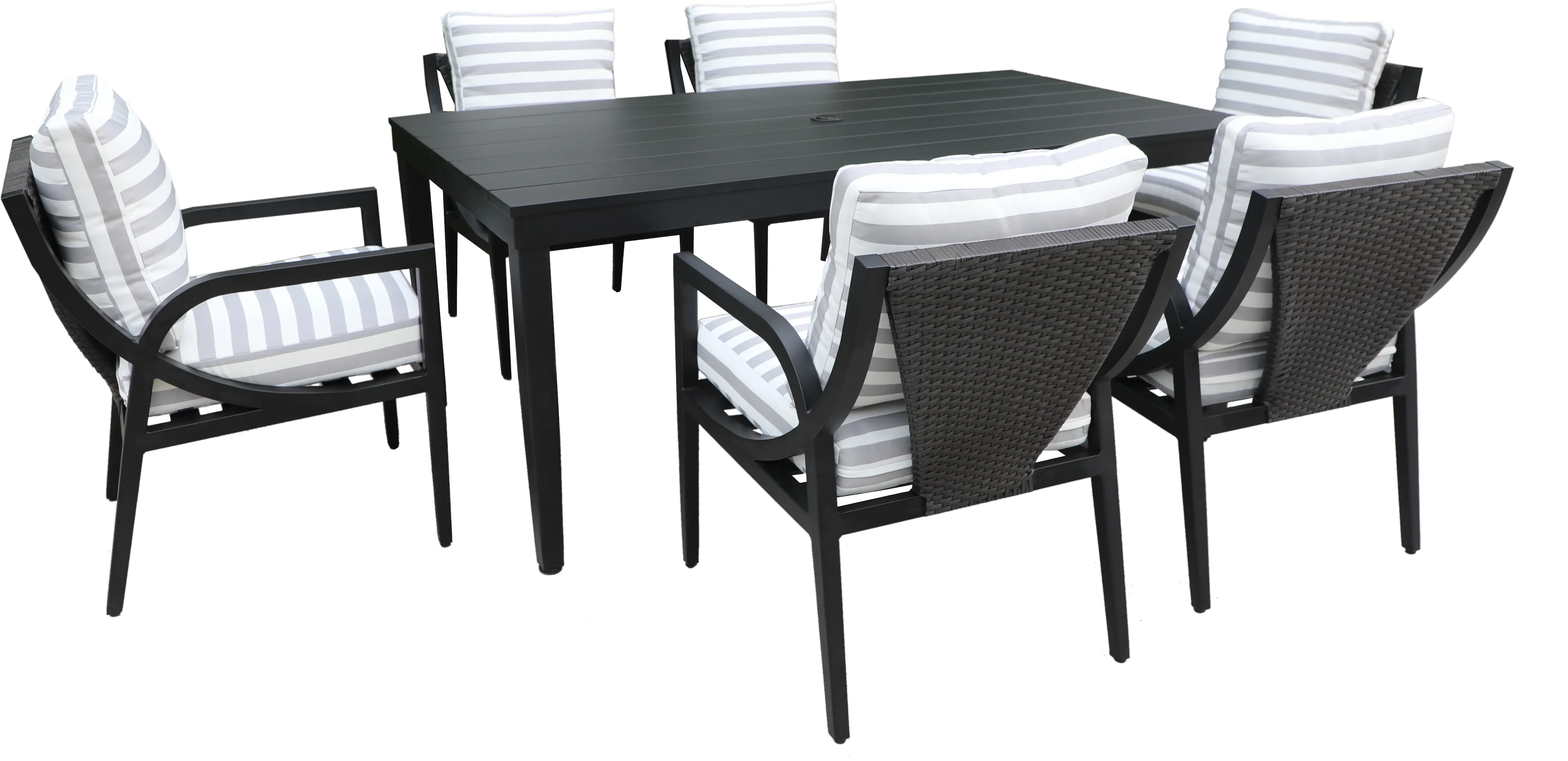 Claudine 5 Piece Black Patio Dining Set-1
