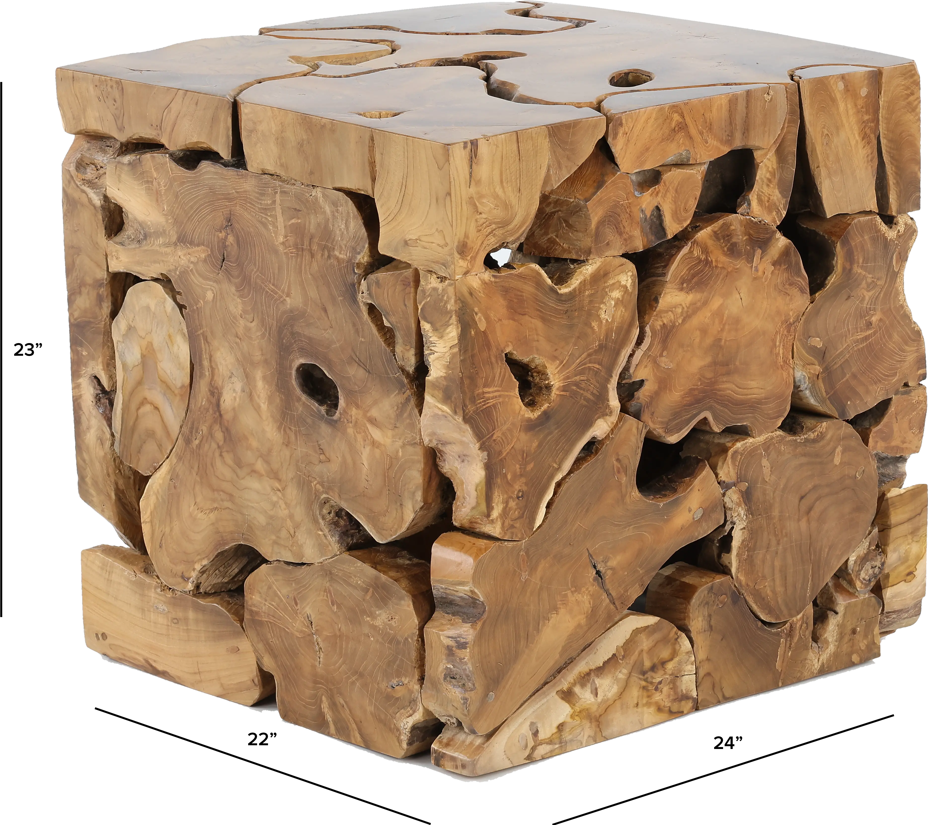 Block Square End Table-3