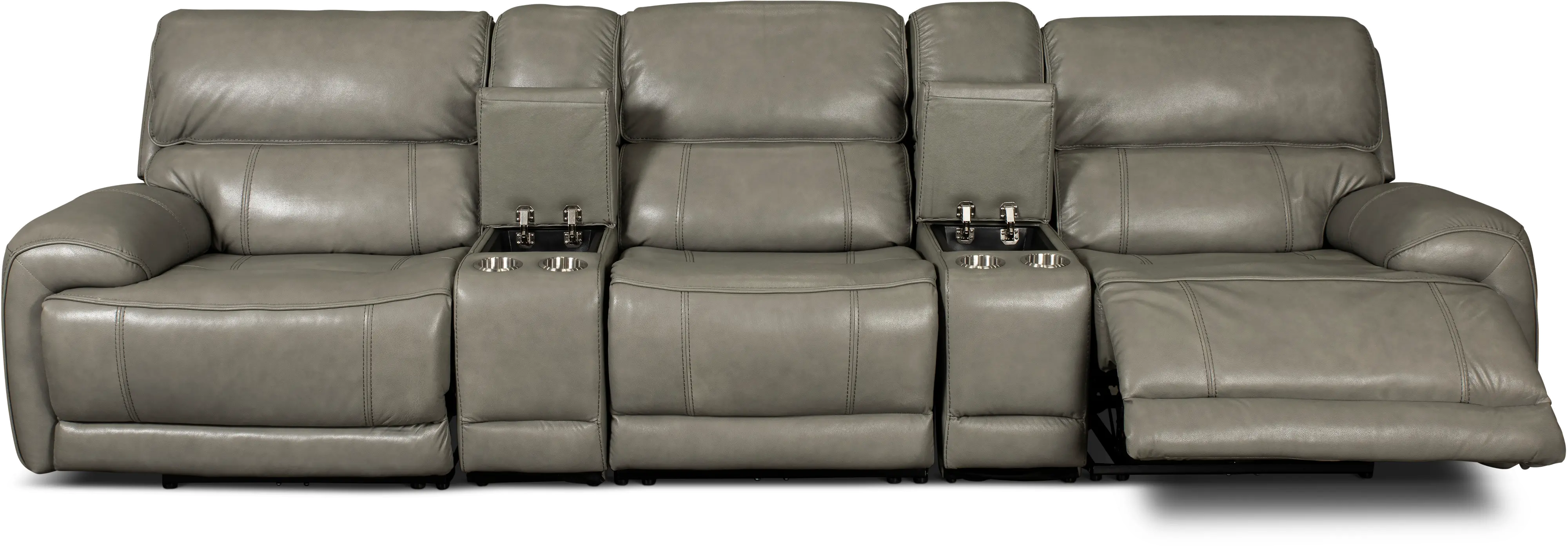 Mickey Gray 5 Piece Power Reclining Theater Sectional-1