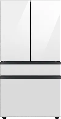 RF23BB860012 Samsung Bespoke 23 cu ft 4 Door Refrigerator - Counter Depth White Glass