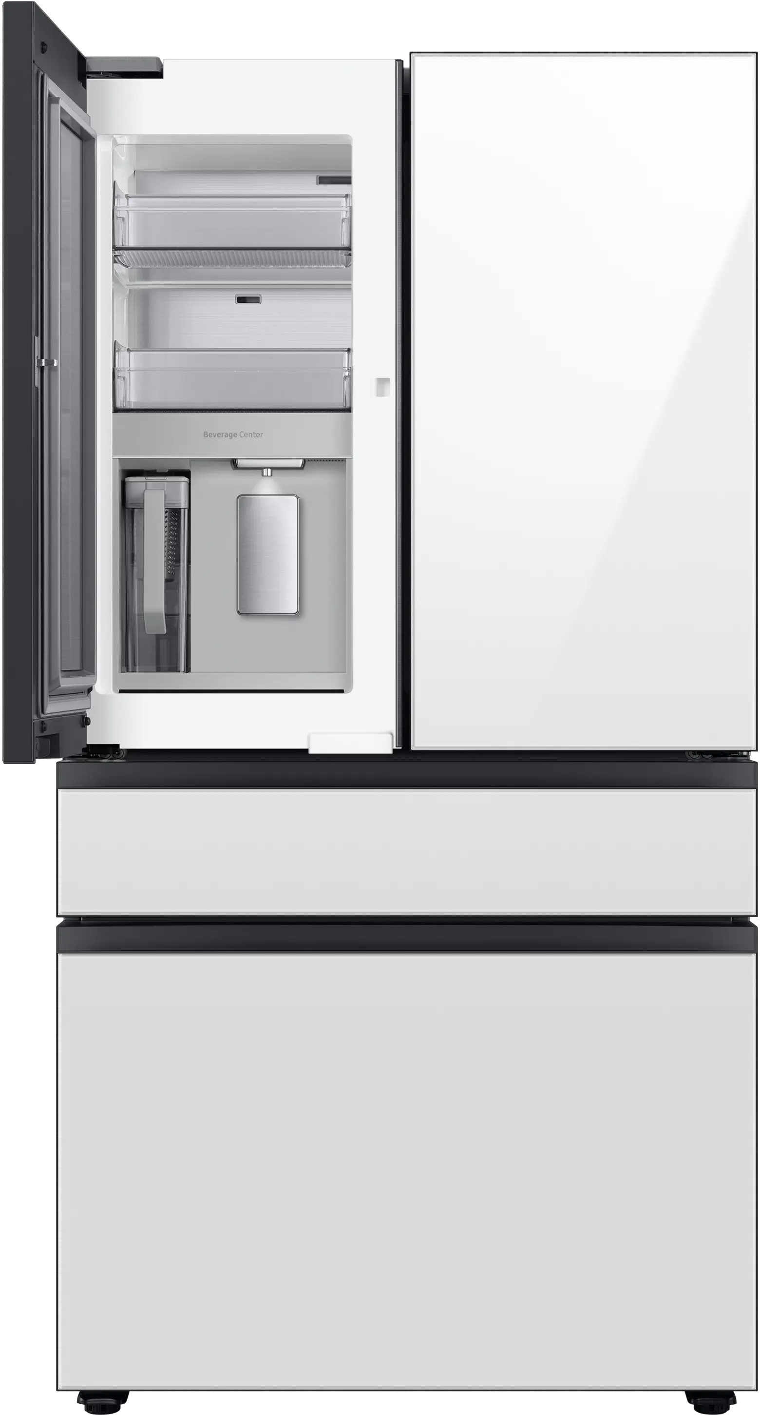 RF23BB860012 Samsung Bespoke 23 cu ft 4 Door Refrigerator - Counter Depth White Glass-3