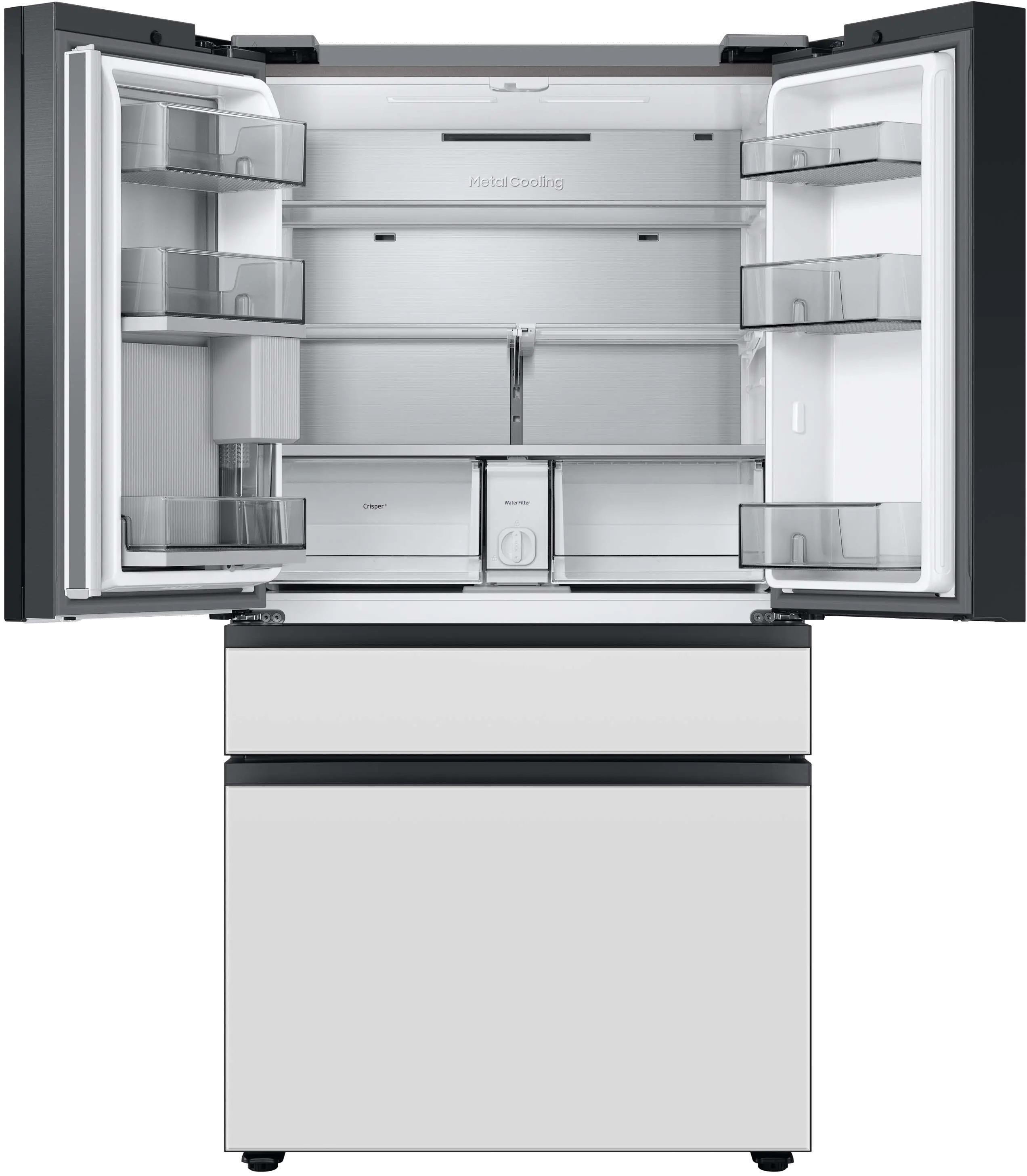 RF23BB860012 Samsung Bespoke 23 cu ft 4 Door Refrigerator - Counter Depth White Glass-4