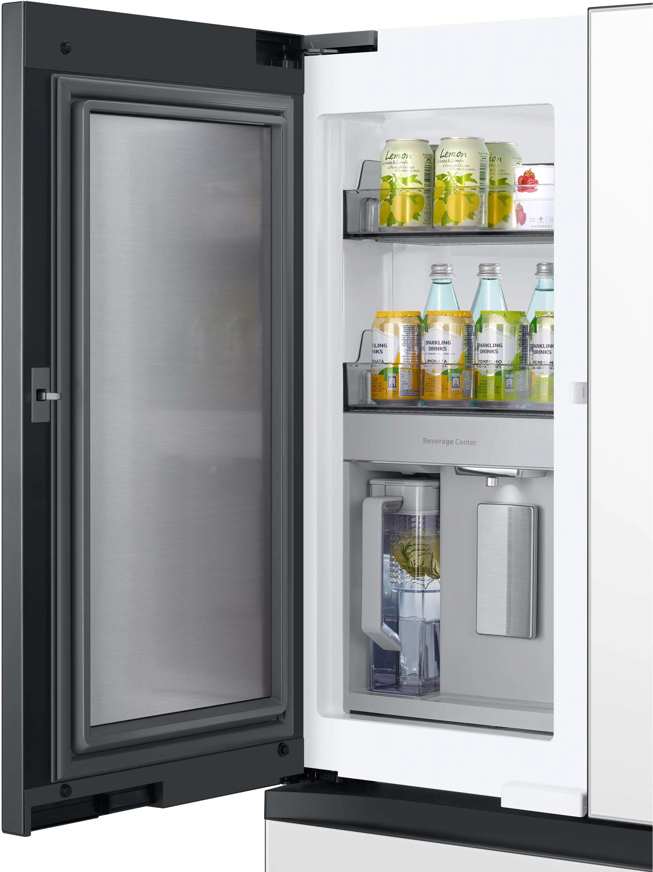 RF23BB860012 Samsung Bespoke 23 cu ft 4 Door Refrigerator - Counter Depth White Glass-8