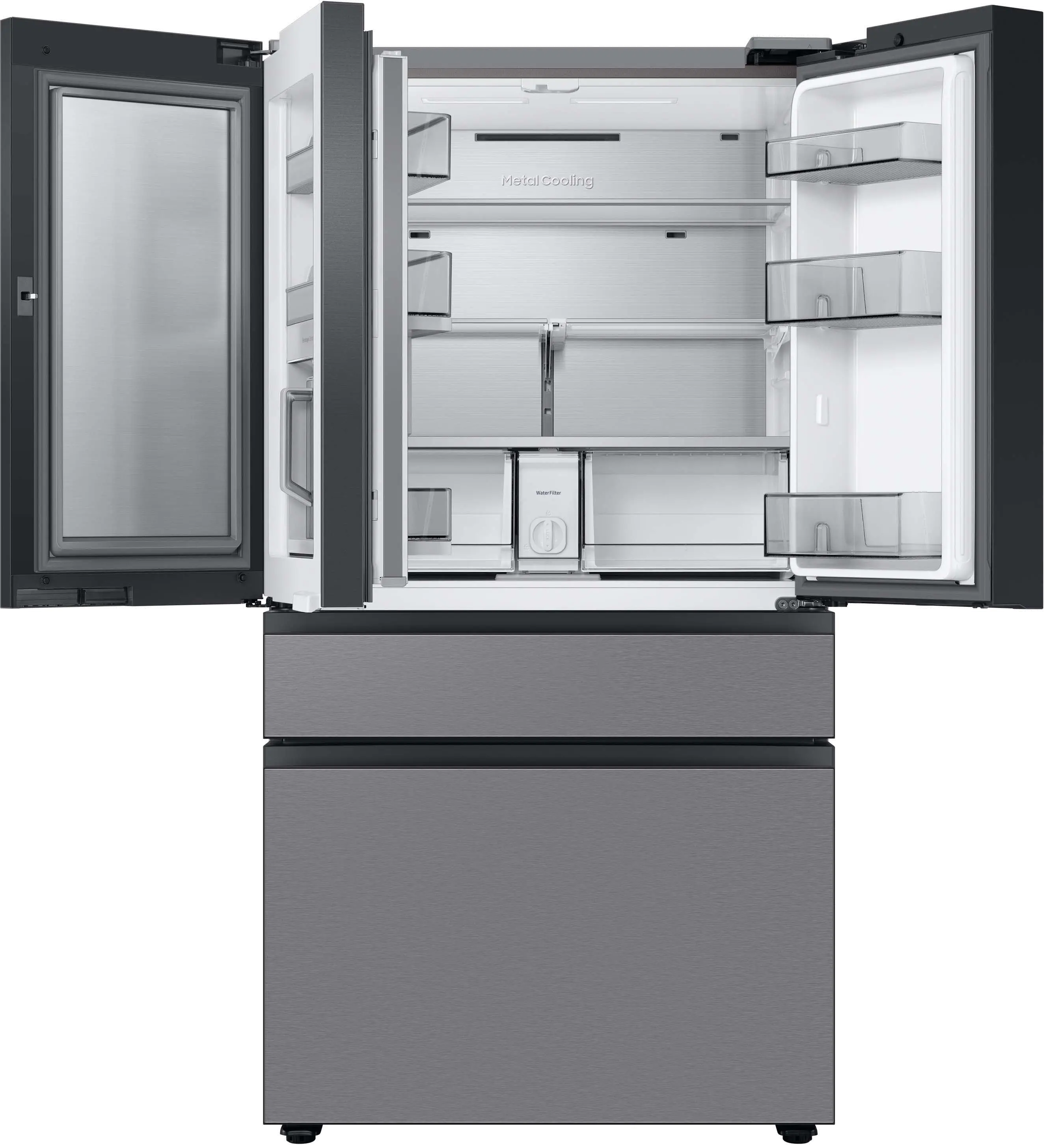 RF23BB8600QL Samsung Bespoke 23 cu ft 4 Door Refrigerator - Counter Depth Stainless Steel-5
