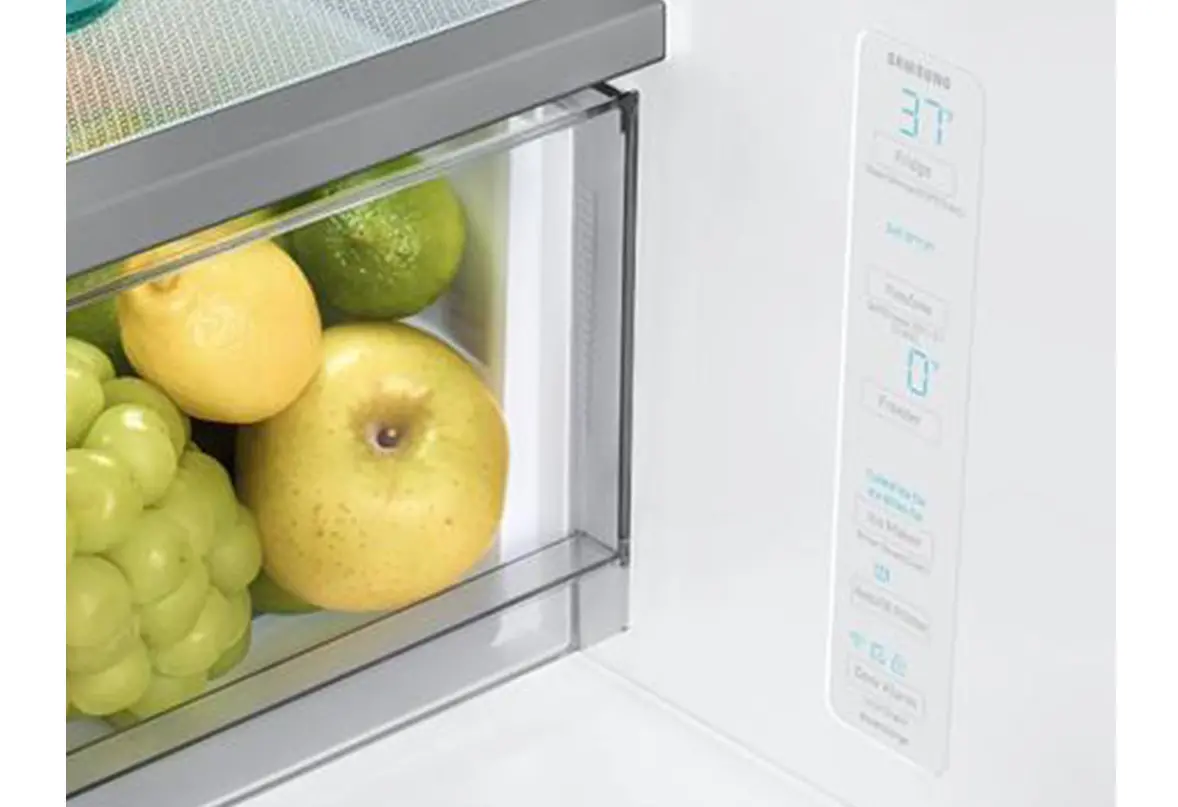 RF23BB8600QL Samsung Bespoke AI 23 Cu Ft 4‑Door Flex™ Refrigerator – Counter‑Depth Stainless Steel-16
