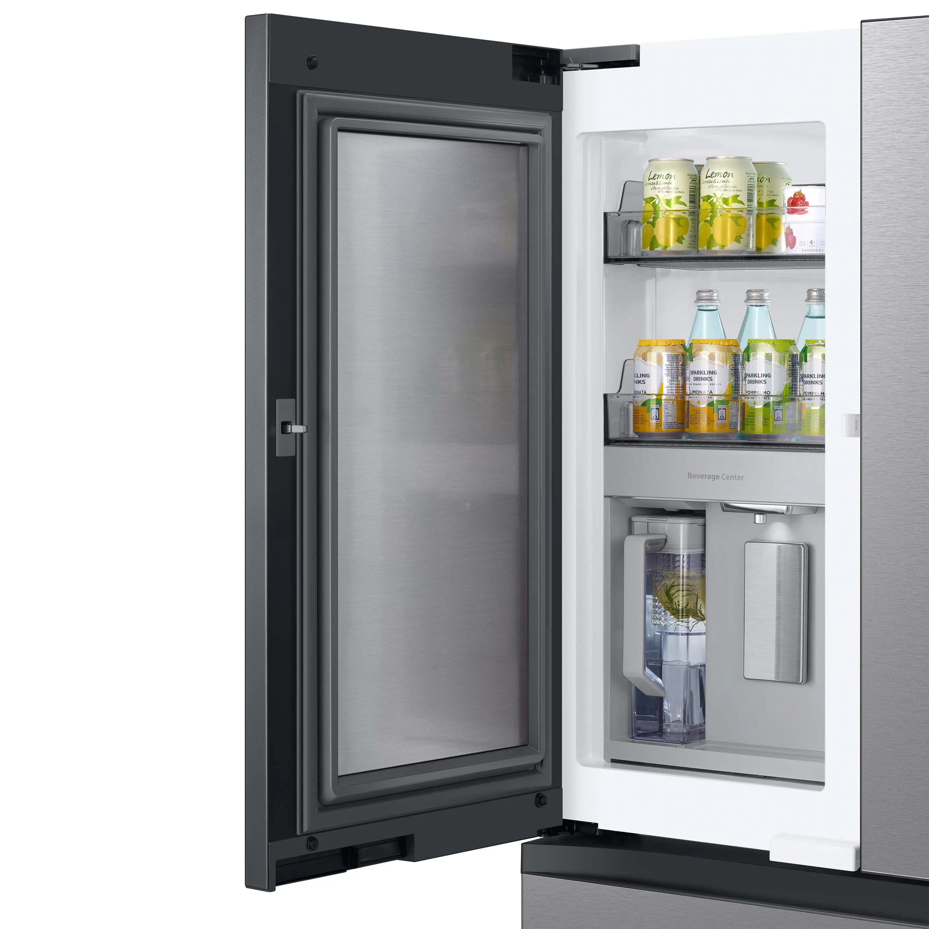 RF23BB8600QL Samsung Bespoke AI 23 Cu Ft 4‑Door Flex™ Refrigerator – Counter‑Depth Stainless Steel-8