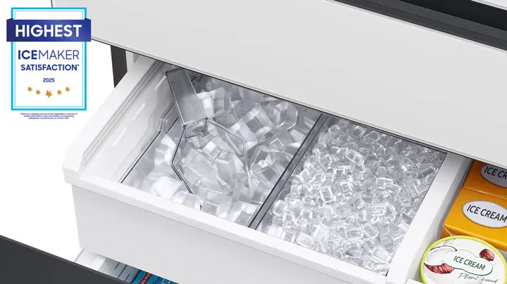 RF29BB860012 Samsung Bespoke AI 29 Cu Ft 4‑Door Flex™ Refrigerator – White Glass-11
