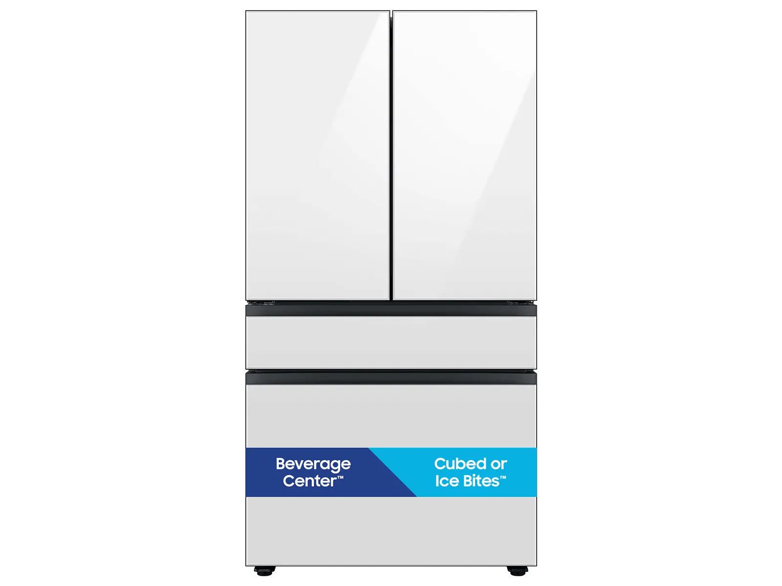 RF29BB860012 Samsung Bespoke AI 29 Cu Ft 4‑Door Flex™ Refrigerator – White Glass-2