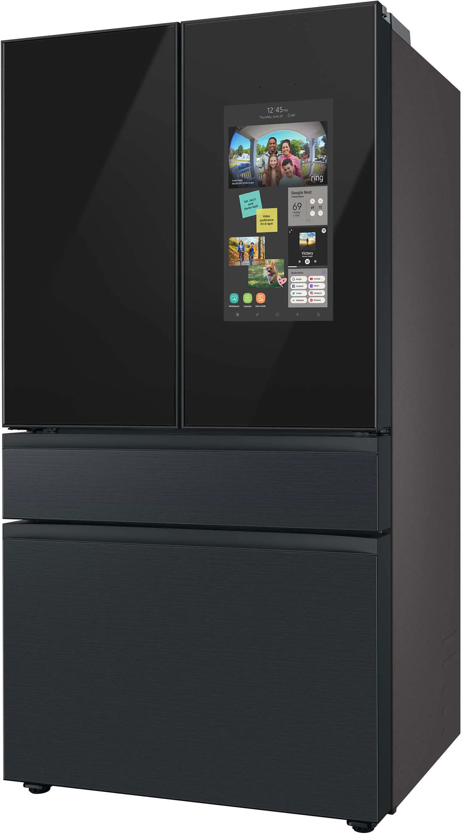 RF29BB89008M Samsung Bespoke 29 cu ft 4 Door Refrigerator - Charcoal Glass-10