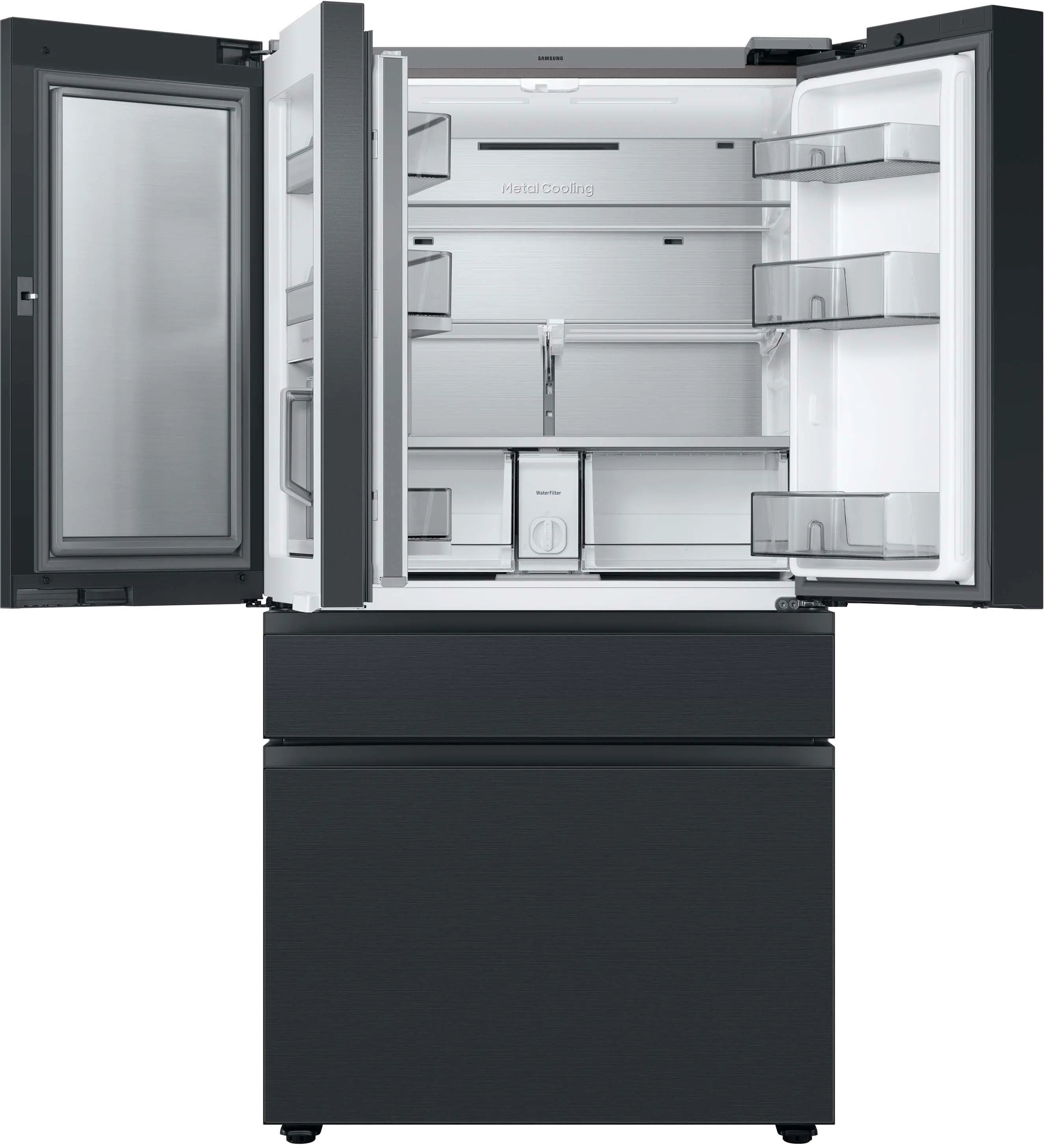 RF29BB89008M Samsung Bespoke 29 cu ft 4 Door Refrigerator - Charcoal Glass-5