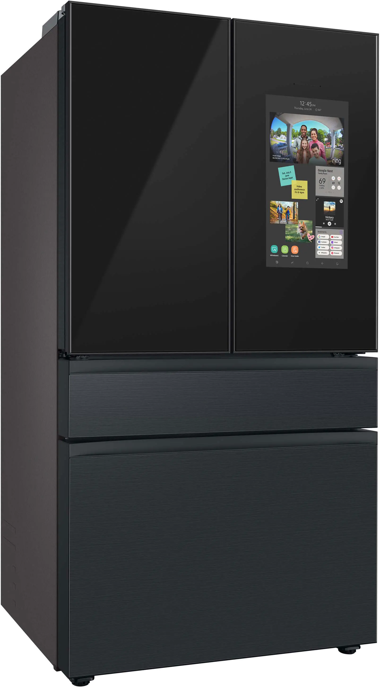 RF29BB89008M Samsung Bespoke 29 cu ft 4 Door Refrigerator - Charcoal Glass-6