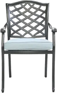 Halston Blue Dining Arm Chair