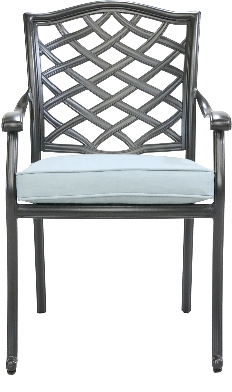 Halston Blue Dining Arm Chair
