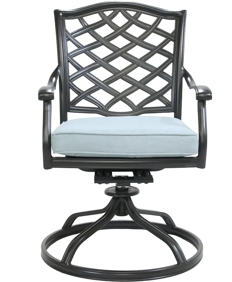 Halston Blue Dining Swivel Chair