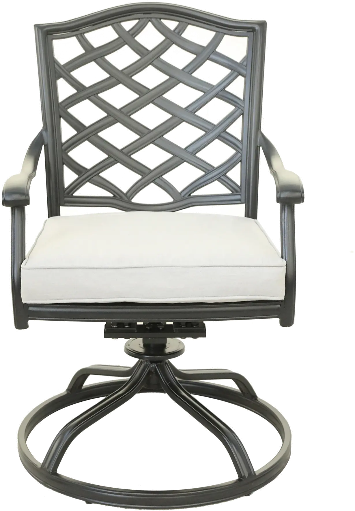 Halston Cream Dining Swivel Chair-1