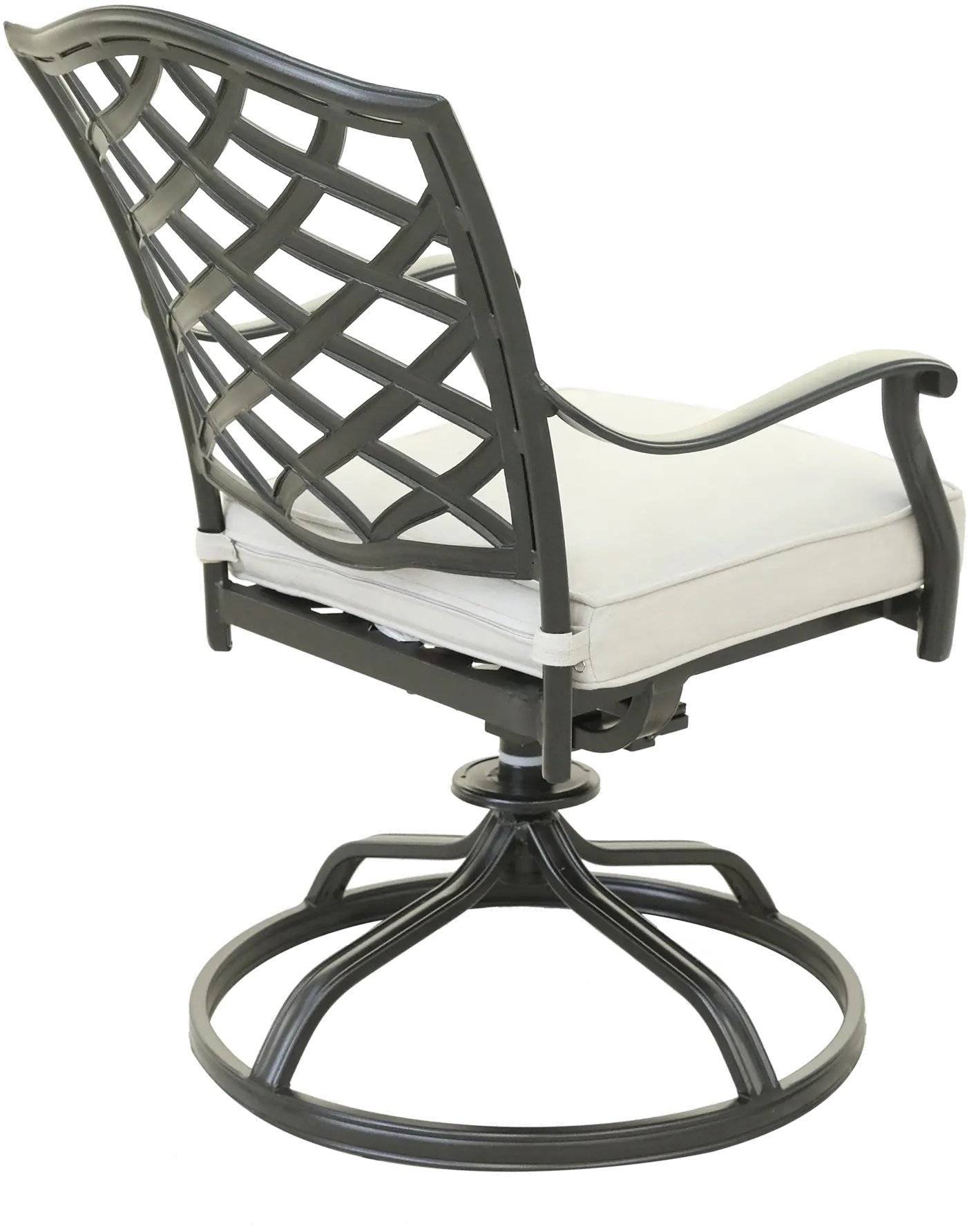 Halston Cream Dining Swivel Chair-4